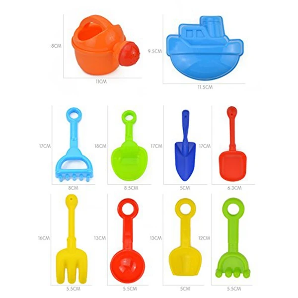 Finest  Set of 25 Baby Kid Beach Toys with Castle Bucket Spade Shovel Rake Kettle Children Toys