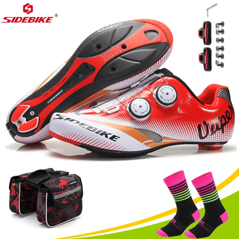 

SIDEBIKE road cycling shoes 2019 carbon ultralight racing bike shoes men sneakers women professional bicycle sports breathable