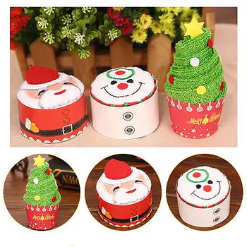 

2017 New Arrived Christmas Creative Cake Towel Gift Washcloth Dishcloth Xmas Cute Towel Presents