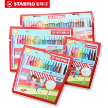 STABILO12/18/24/30 цветов чешское стекло детей для смываемых рисунков водостойкая ручка куртки из плотного материала с принтом в виде чернил художественным принтом пометки динамического музыка 280