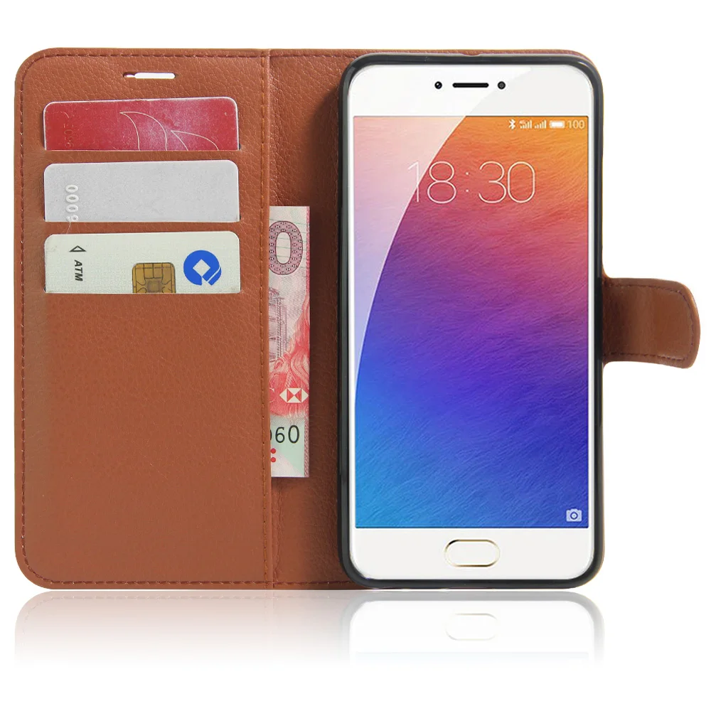 

Luxury Litchi Texture Leather Case for Meizu M3E Meilan E Flip Cover Case Wallet Style Magnetic Phone Case for Meizu Meilan E