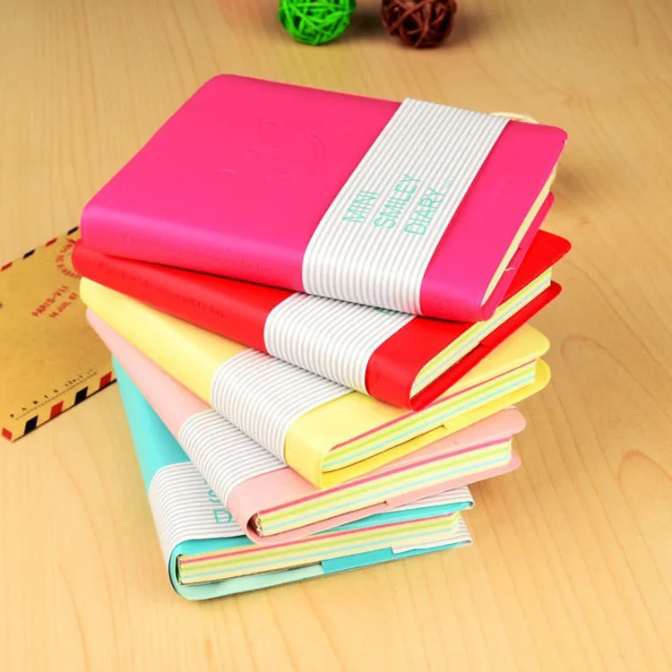 1Pc Colorful Mini Smiling Notebook Memo Pads Organizer Candy Color