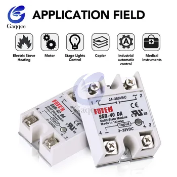 

DC-DC Single Phase Solid State Relay DC DC SSR Module 10A 25A 40A DD Input Voltage 3-32V 12V DC TO 5-60V DC Output Load