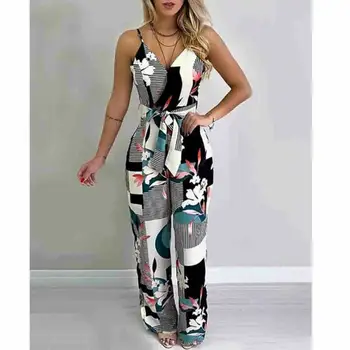 

Women Boho Strap V-neck Clubwear Playsuit Bodycon Party Trousers Jumpsuit New
