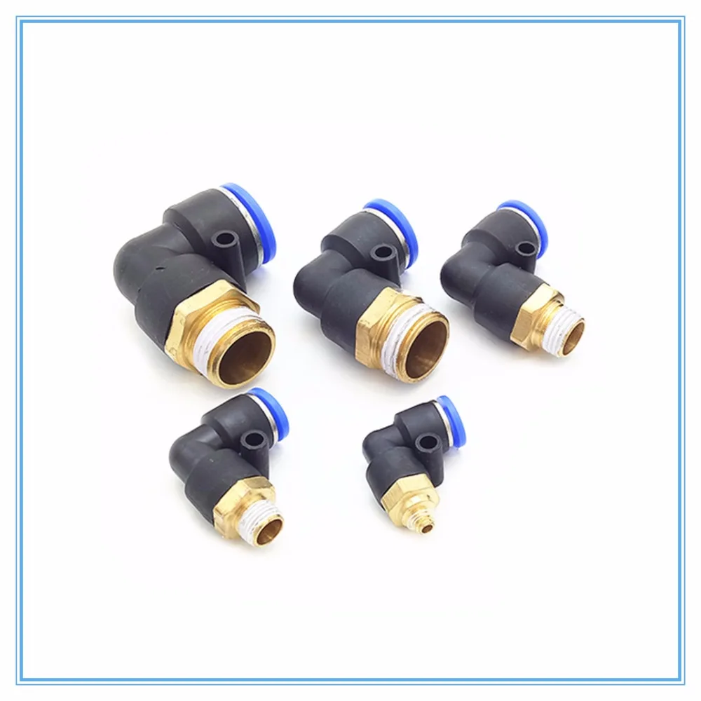 4 6 8 10 12 мм отверстие для M5x0.8 1/8 &quot1/4&quot 3/8 &quot1/2&quot наружная резьба Пневматические