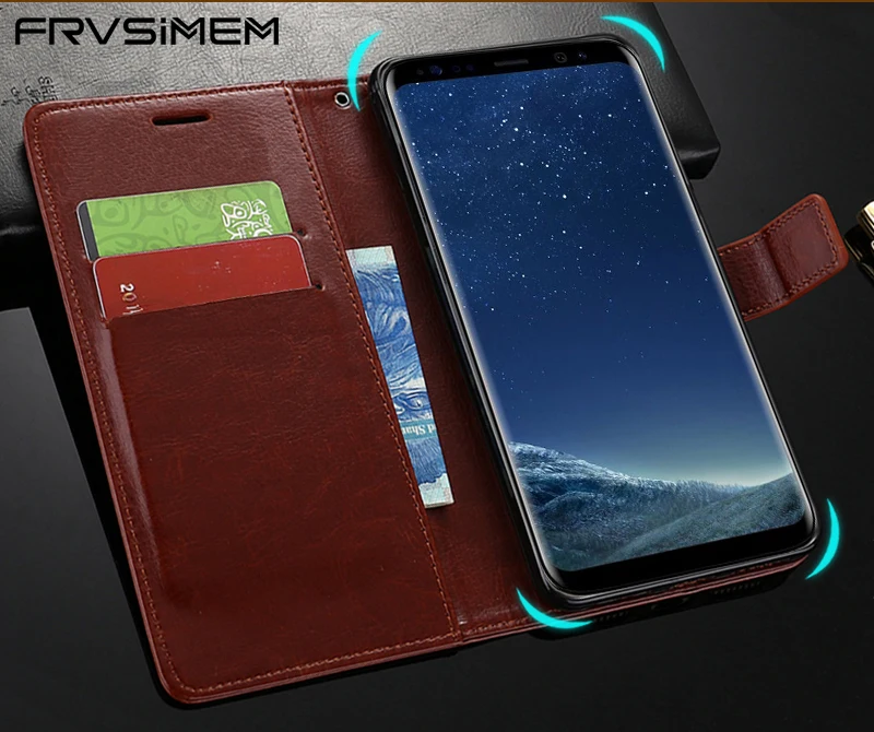 

Wallet Leather Case For Samsung Galaxy A6 A8 2018 S8 S9 Plus S3 S4 S5 mini S7 edge S6 A3 A5 A7 2017 Flip Wallet Cover