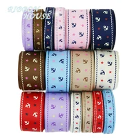 (5 ярдов/партия) печатная корсажная лента морской якорь серия подарочная упаковка ленты украшения ленты - изображение