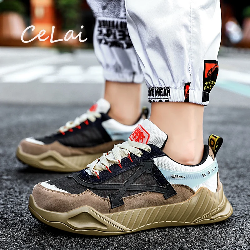 

CeLai Man Shoes 2019 New Chunky Sneakers Male Casual Shoes Fashion Men Dad Shoes Platform Sneaker Basket Harajuku Krasovki A-004