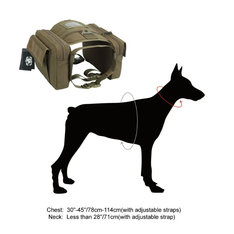 OneTigris, тактическая сумка для собак, для пеших прогулок, седельная сумка, рюкзак для собак, рюкзак для средних и больших собак, для охоты, путешествий, кемпинга