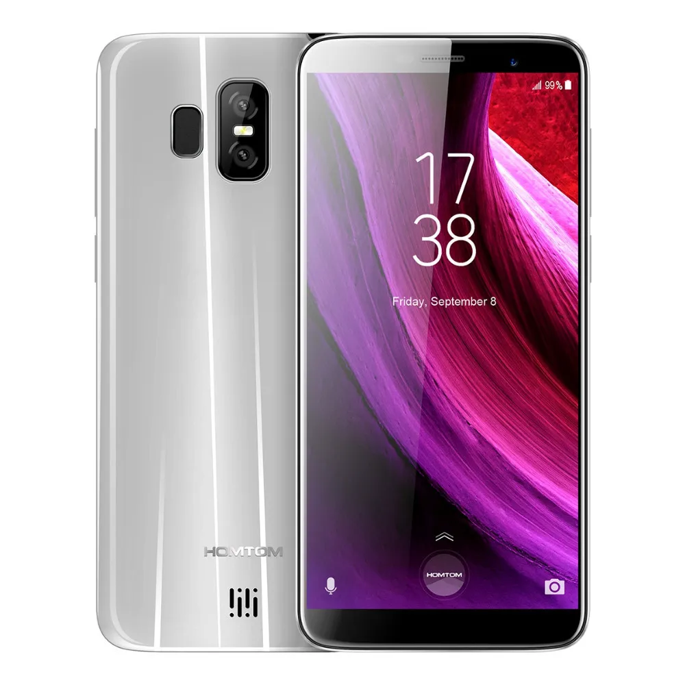 HOMTOM S7 смартфон 5 &quotHD 18:9 1280*640 mtk6737 четыре ядра 3G RAM 32G ROM 2900 мАч две задних камеры 13MP 8MP