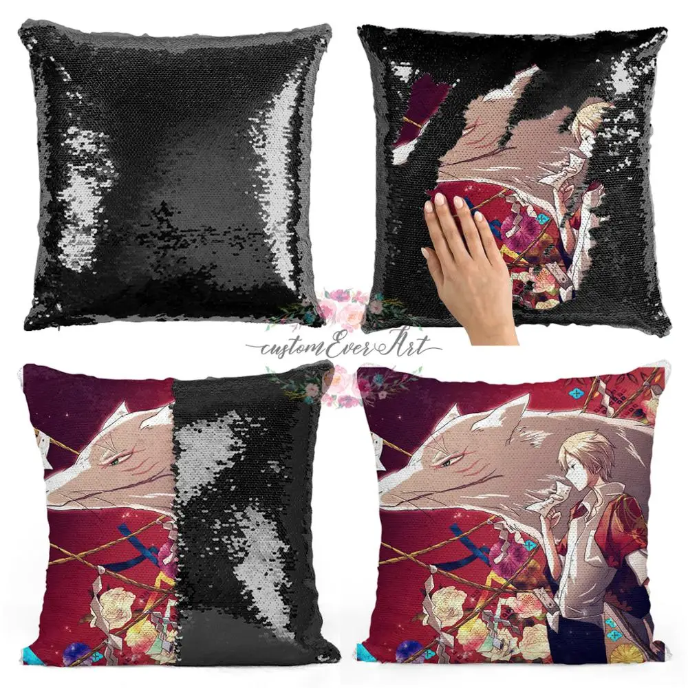 

Natsume Yuujinchou Shi Sequin Mermaid Throw Pillow Cushion Cover Car Home Decoration Sofa Bed Decor Decorative Pillowcase