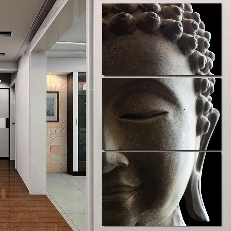 

Buddha Poster Wall Art 3 Piece Canvas Picture Painting For Living Room Wall Canvas Art Office Vintage Home Decor Drop Shipping