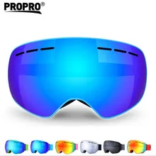 Лыжные очки для мужчин женщин двухслойные UV400 Анти-туман Лыжный Спорт очки Горные лыжи Сноуборд очки большой Лыжная солнцезащитные очки-маска Лыжный Спорт очки