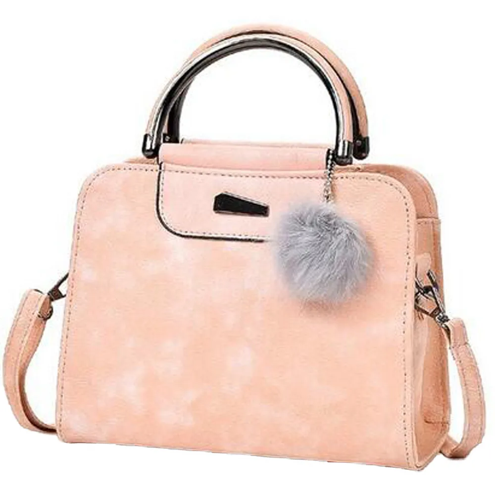 MOLAVE сумки модные сумки для женщин Твердые волосы мяч простой дизайн сумка через плечо Новая меховая посылка Органайзер 9329 - Цвет: Pink