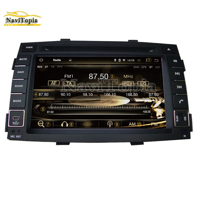 NAVITOPIA 4G ram 64G rom PX6 шесть ядер Android 9,0 автомобильный DVD gps навигатор для Kia Sorento 2010-2012