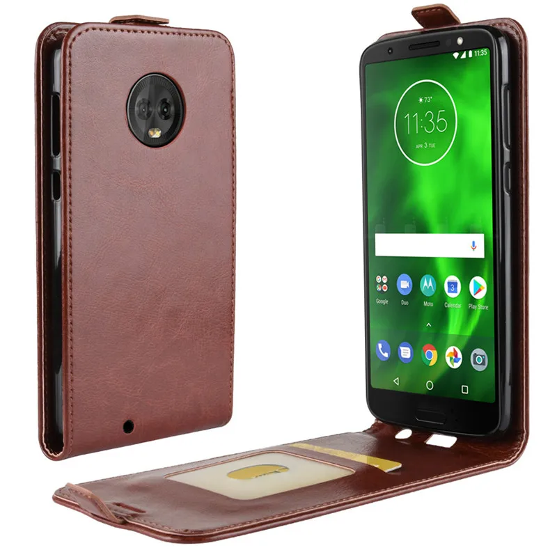 For Motorola Moto G6 Case Moto G6 Case PU Leather Back