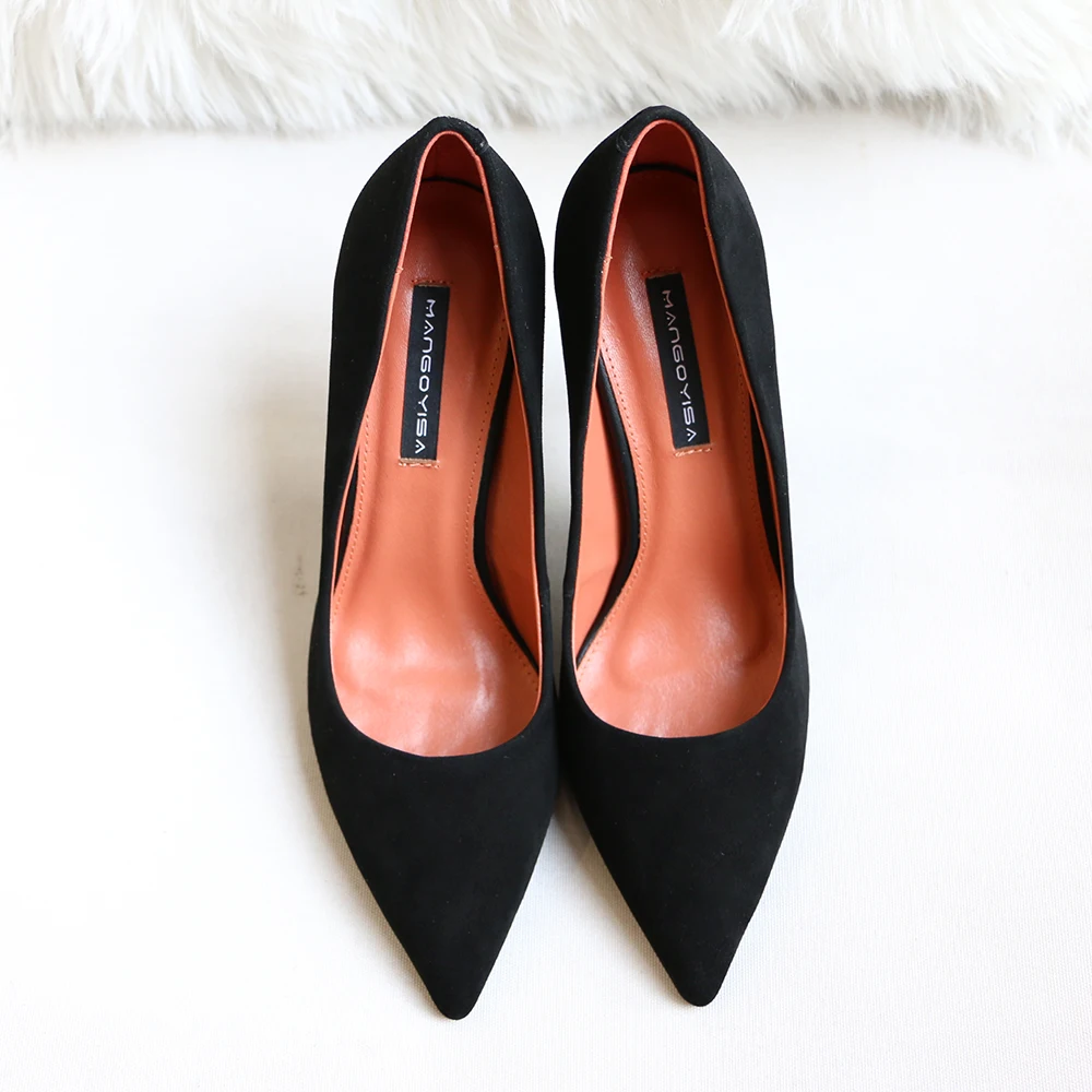 Pointed High Heels/Women's Pumps Are Designed For Elegant Fashion Women To Work And Made Of Genuine Leather 2019 MANGOYISA