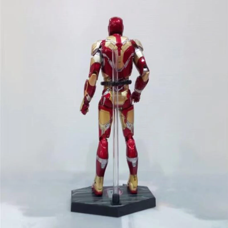 LED Light HC Iron Man Mark MK 42 RED x GOLD PVC Action Figure Collectible Model Toy with LED Light 28cm (6)