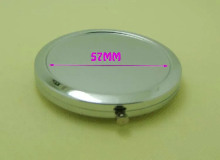 100Pcs Circle Blank Compact Mirror Silver Makeup Mirror -Fedex & DHL & EMS Free Shipping 290 usd for 10000 pieces 30mm suction cup free shipping by fedex ip to de