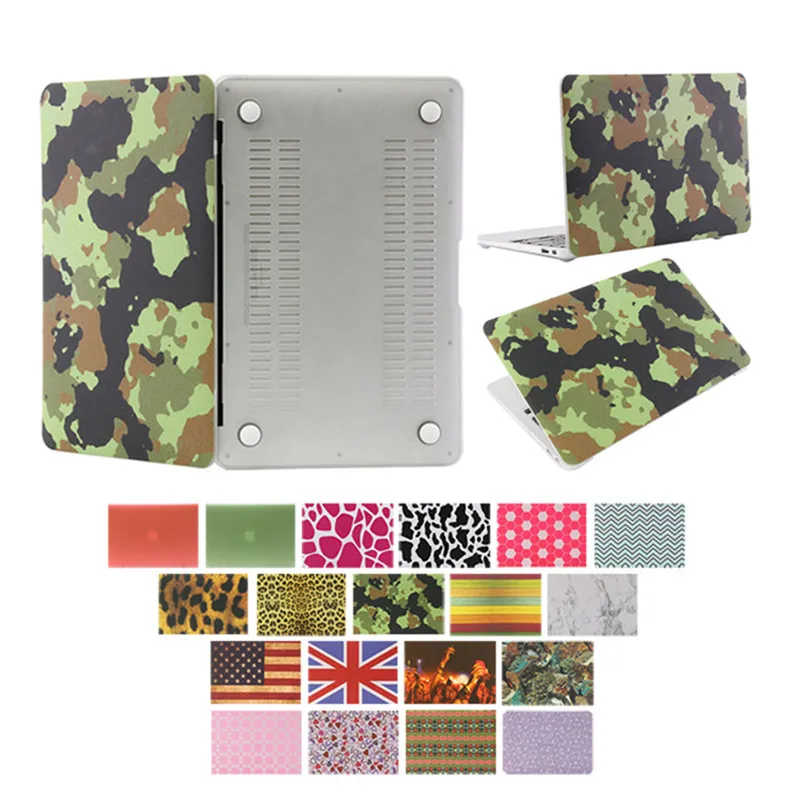 

Retro Camouflage UK USA Flags Hard Shell Matte Decal Cases Cover For Macbook Air 11 13 Pro 13 15 Retina 12 13 15 for soldier