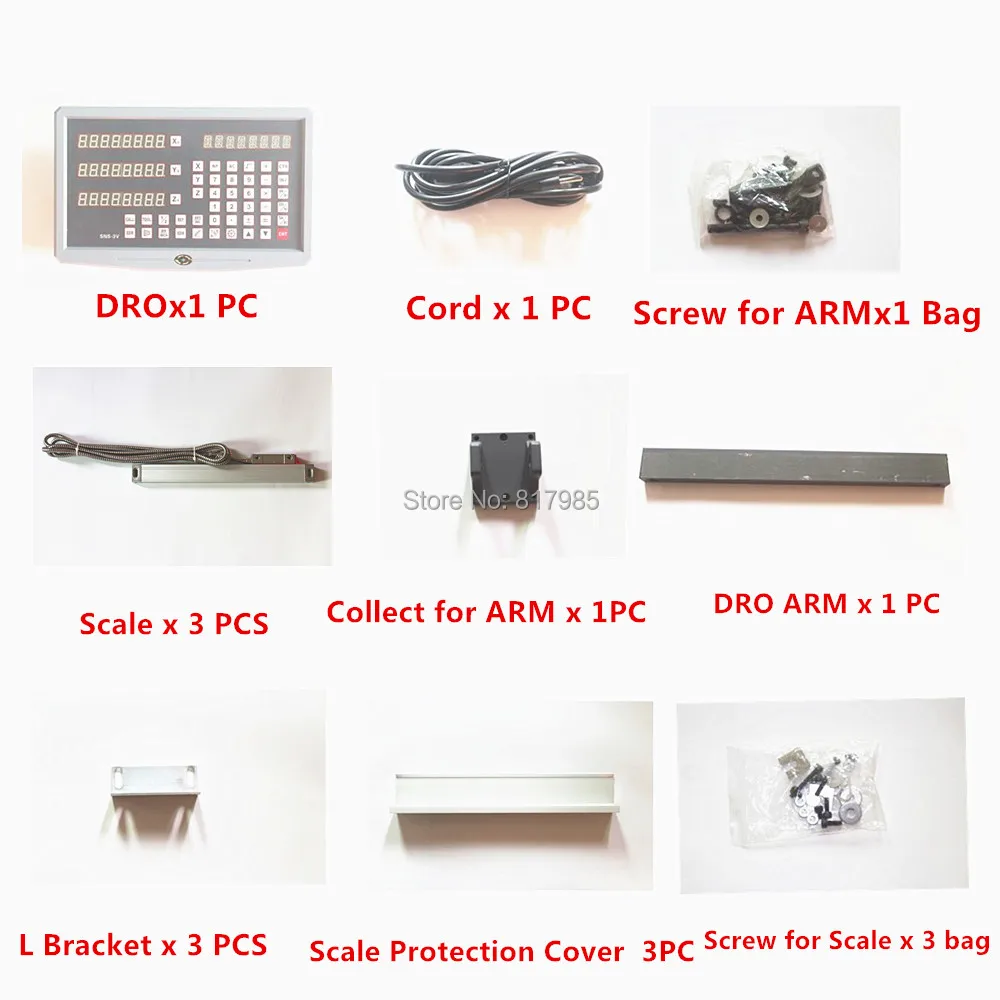 ЕС Fivetecnc SNS-3V 3 оси цифровой дисплей с функцией озвучивания УЦИ для токарно-Фрезерный Станок Линейный энкодер 5 микрон весы