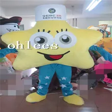 Ohlees желтая звезда Маскоты Хэллоуина Рождество вечеринки реквизит костюмы для взрослых мультфильм животных Настроить