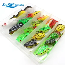 High Quality 18pcs 18colors Topwater Frog and Mouse Hollow Body Soft Fishing Lures Bass Hooks Baits