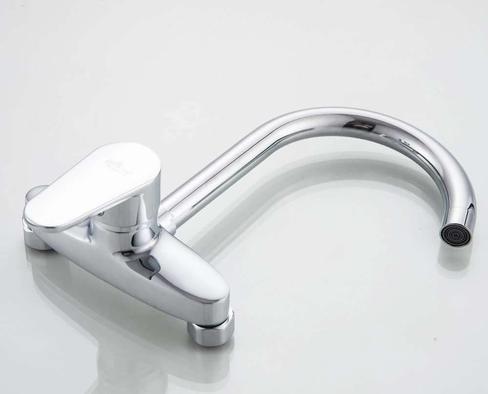 Chrome Double Holes Single Handle tap 360 Degree Rotation Wall Mounted Cold and Hot Water Purification kitchen faucet Mci6