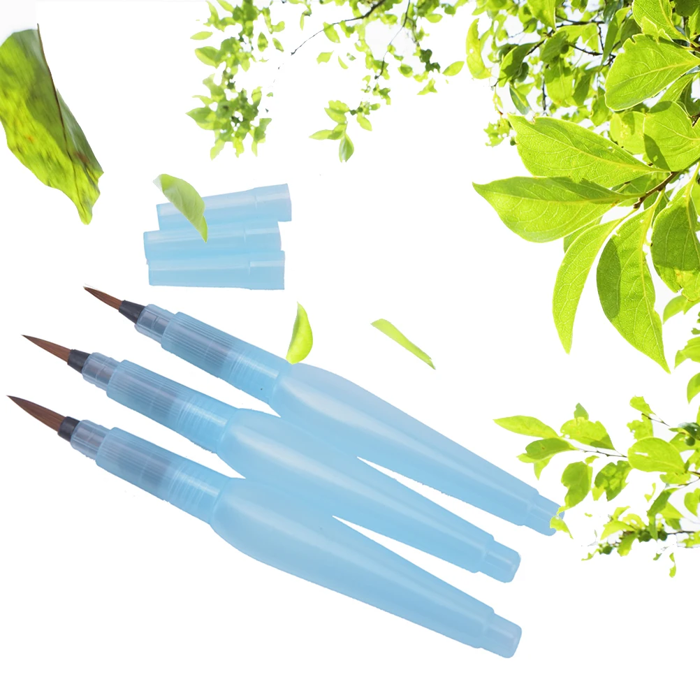 3pcs Large-capacity Refillable Water Ink Pen Color Calligraphy Drawing Painting Illustration write brush Art Marker | Канцтовары для