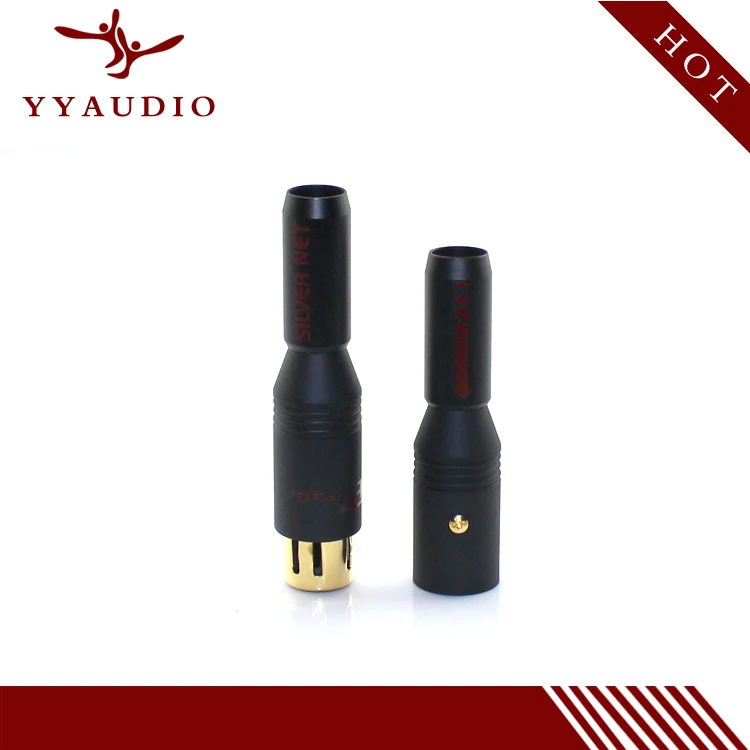 

YYAUDIO 24K Gold Plated Microphone Pailiccs Pailic XLR Male Female Plug Adapter