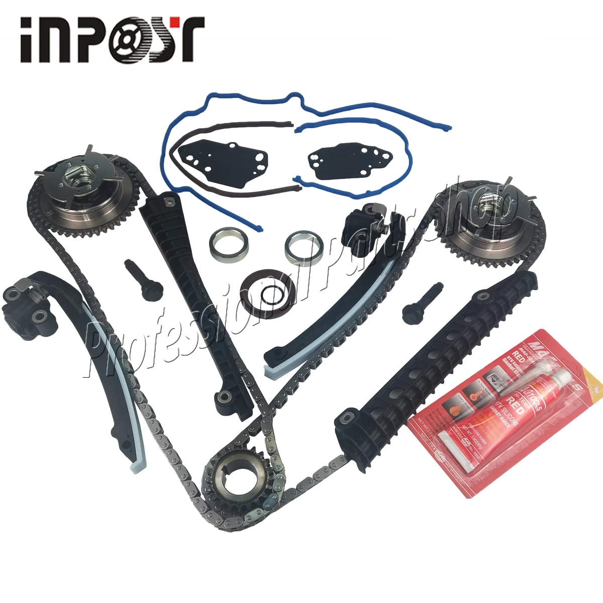 

New Set Timing Chain Kit Cam Phaser For Ford F150 F250 Lincoln 5.4L 3V Timing cover Seal