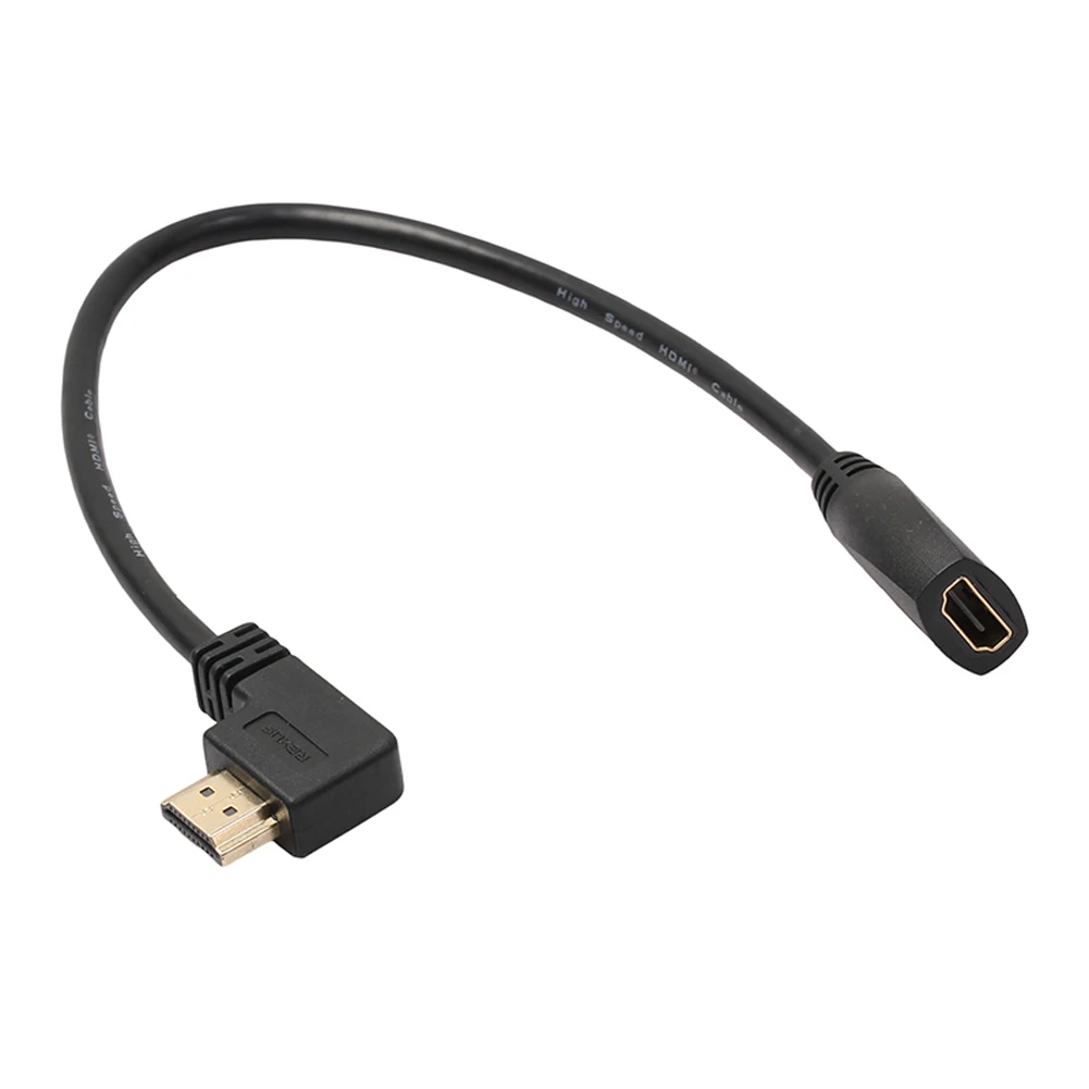 

0.98 ft 0.3M 1080P 90 Degree Right Angled High Speed HDMI Male to HDMI female V1.4 Cable for Audio TV DVD