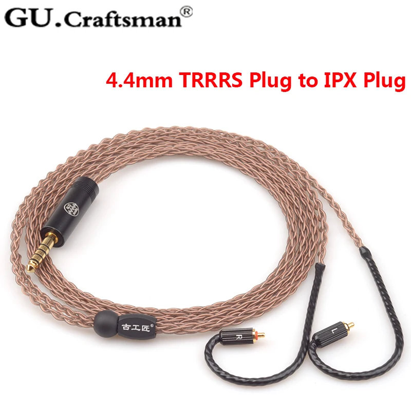 Gucraftsman 6N OCC медной проволоки UE6 Pro UE11 Pro UE Live UE5 pro uerm UE18+ Pro 2,5 мм/4,4 мм Баланс