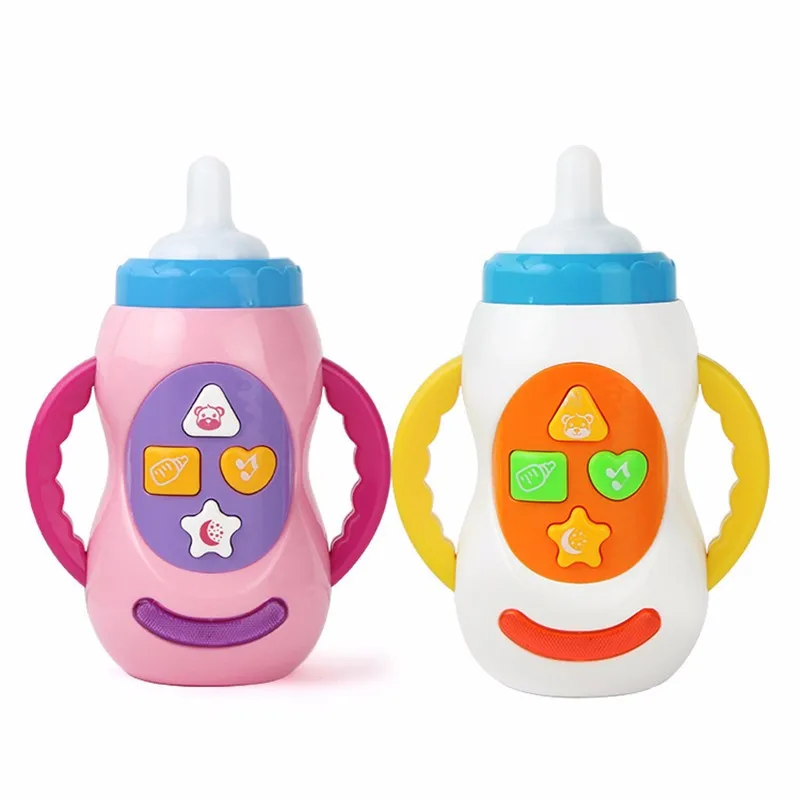 Qiu xin Мао детские игрушки со звуком и светом/бутылка молока Обучающие игрушки/ребенок музыкальный бутылочку для кормления /Развивающие