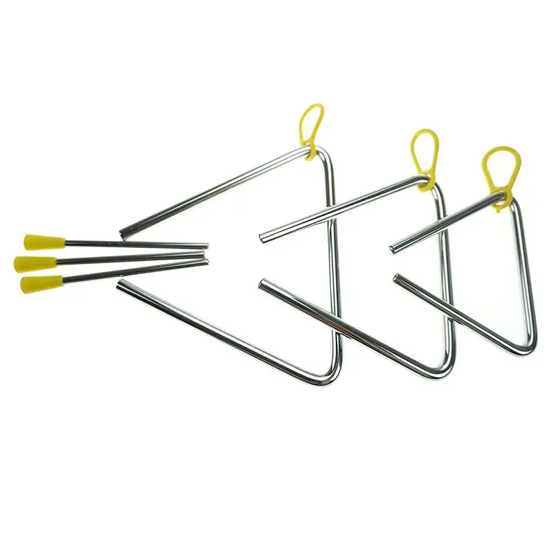 

Steel Rhythm Musical Percussion Trian gle-Instruments with Strikers, Set of 3