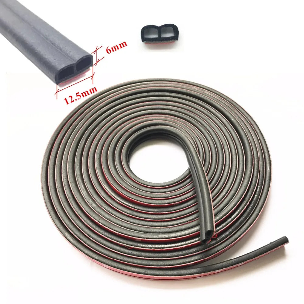 JGAUT Rubber Self-Adhesive Auto Rubber Seal Strip Tape Weather Proof Window Car Door Seal Shock Absorb Trunk Engine Hood