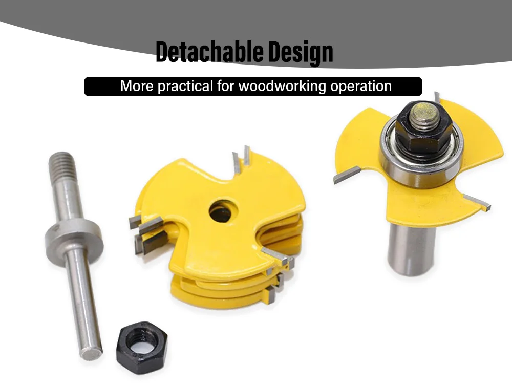 2 шт. регулируемый 3 крыла слот Резак маршрутизатор бит деревообрабатывающий инструмент домашний DIY ручные инструменты Т-образный деревообрабатывающий фрезерный станок