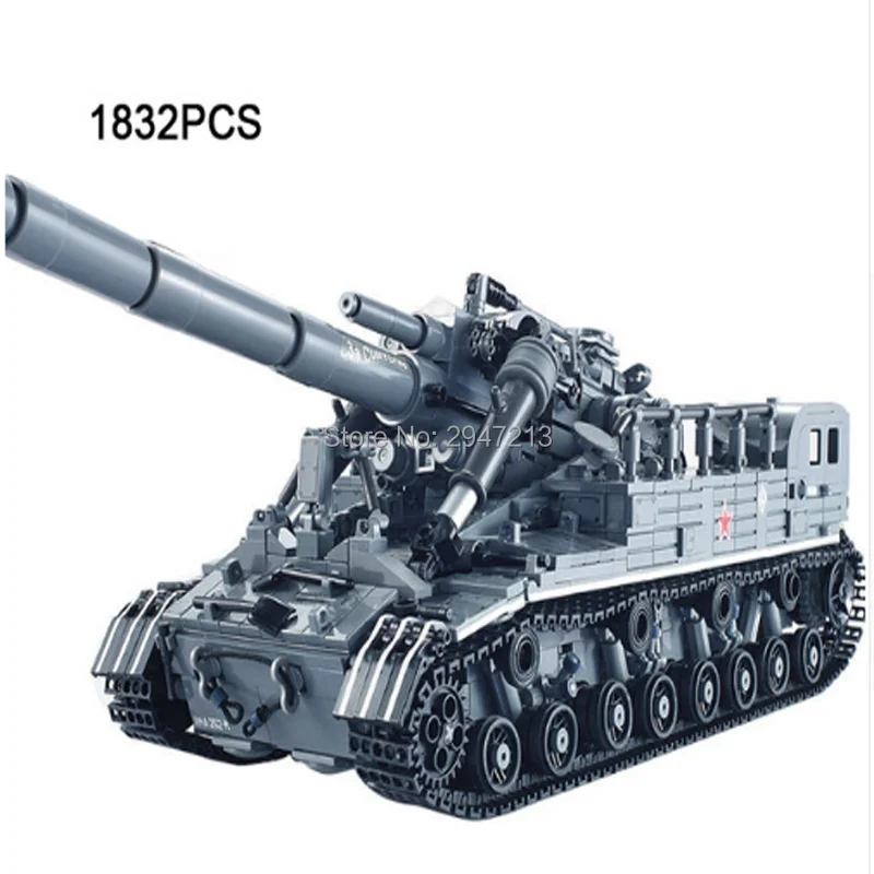 

2018 hot compatible LegoINGlys military weapon building block United States Army T92 tank moc model block toys for Children gift
