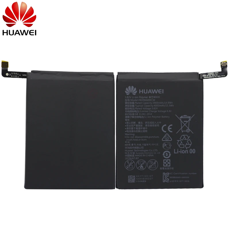 Мазь Хуа Вэй телефон Батарея HB396689ECW 3900 ма-ч для huawei Коврики 9/Коврики 9 Pro Honor 8C/Y7 Pro Y9 Enjoy 7 Plus