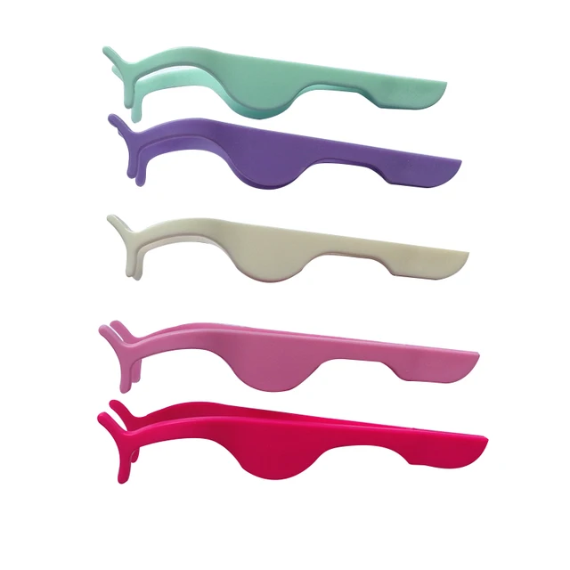 Cheap 1pcs Plastic Eyelashes Extension Tweezers Auxiliary Clamp Clips Practice Beauty Eye Lash Makeup Tools