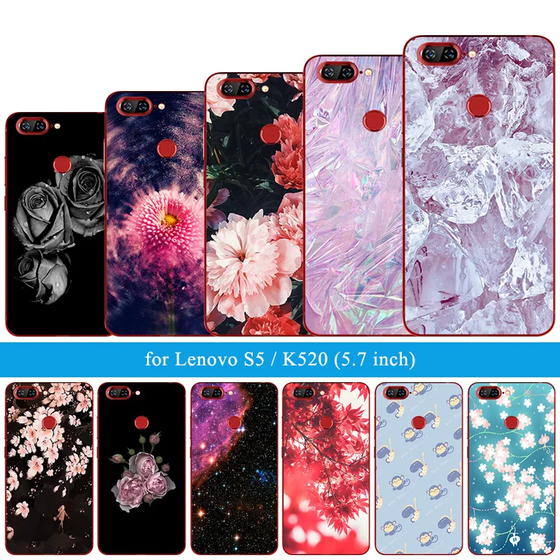 for Lenovo S5 Full Protective Back Cover 5.7 inch K520 Soft TPU Clear Silicone Ice Pattern Fundas |