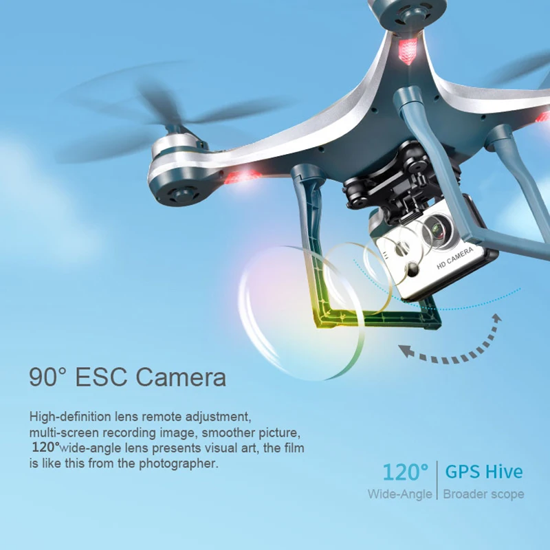 

720P GPS Drone 720P Drone HD 720P Drone GPS WIFI Multicolor Altitude Hold HD CAMERE Long Distance Control Professional Aircraft
