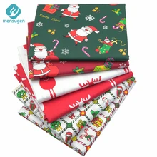 Mensugen 6 шт./лот 40*50 см Рождество год хлопчатобумажная ткань лоскутное шитье ткань DIY ручной работы ткань украшения материал