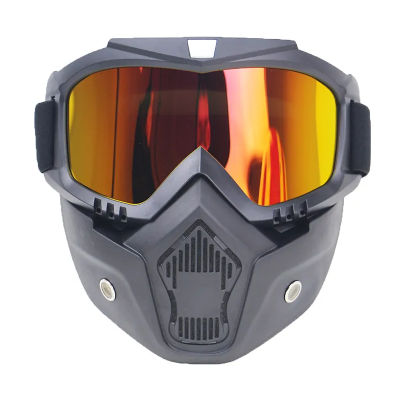 Классический шлем маска DIY стиль защитные очки для мотоциклов крест очки CE стандарт очки винтажные очки одежда для мужчин и женщин - Цвет: golden