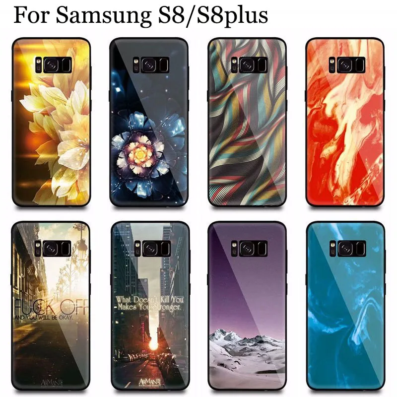 2 шт. чехол из закаленного стекла для Samsung S8 S8plus Galaxy S 8 Plus модные зеркальные Чехлы