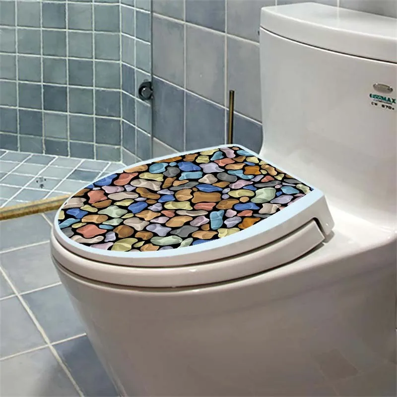 Creative 3D Landscape Toilet Seat Stickers Vinyl Wall sticker Washroom Decals Removable Wallpaper Waterproof Scenery Homer Decor