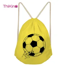 Thikin Soccer Ball Rolling Backpack for Teenager Kids Casual Sack Backpack Mini Toddler Backpack Boys Beach Mochila