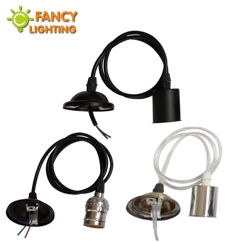 Aluminum Chrome Pendant Lamp E27 Lamp holder for 110/220V led