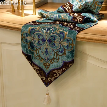 

luxury Europe embroidered classical TV cabinet table bed flag table runner N560