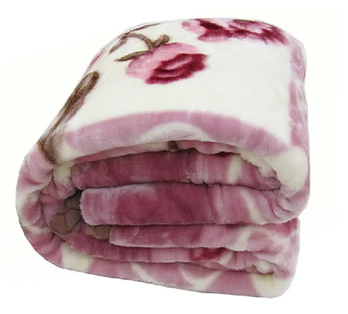 Winter blanket bed sheets raschel blanket double layer thickening